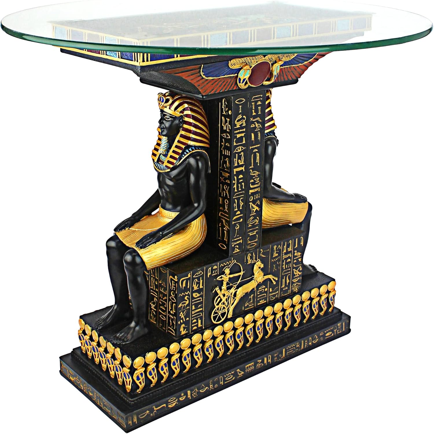Full Color Glass-Topped Sculptural Table I733244