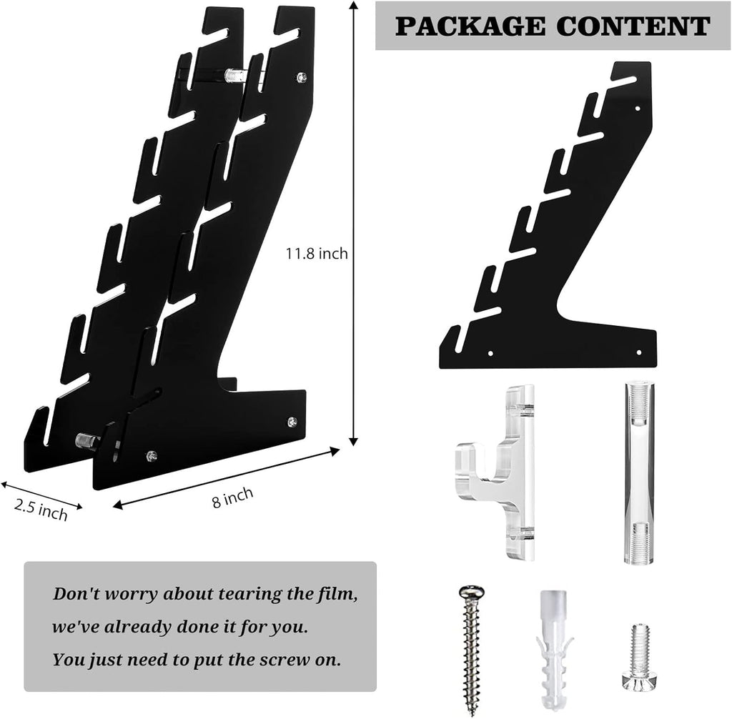 Black Acrylic Hat Racks Set of 2 X6376
