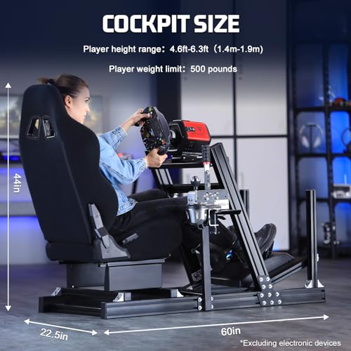 Aluminum Profile Racing Simulator Cockpit with Seat O5790
