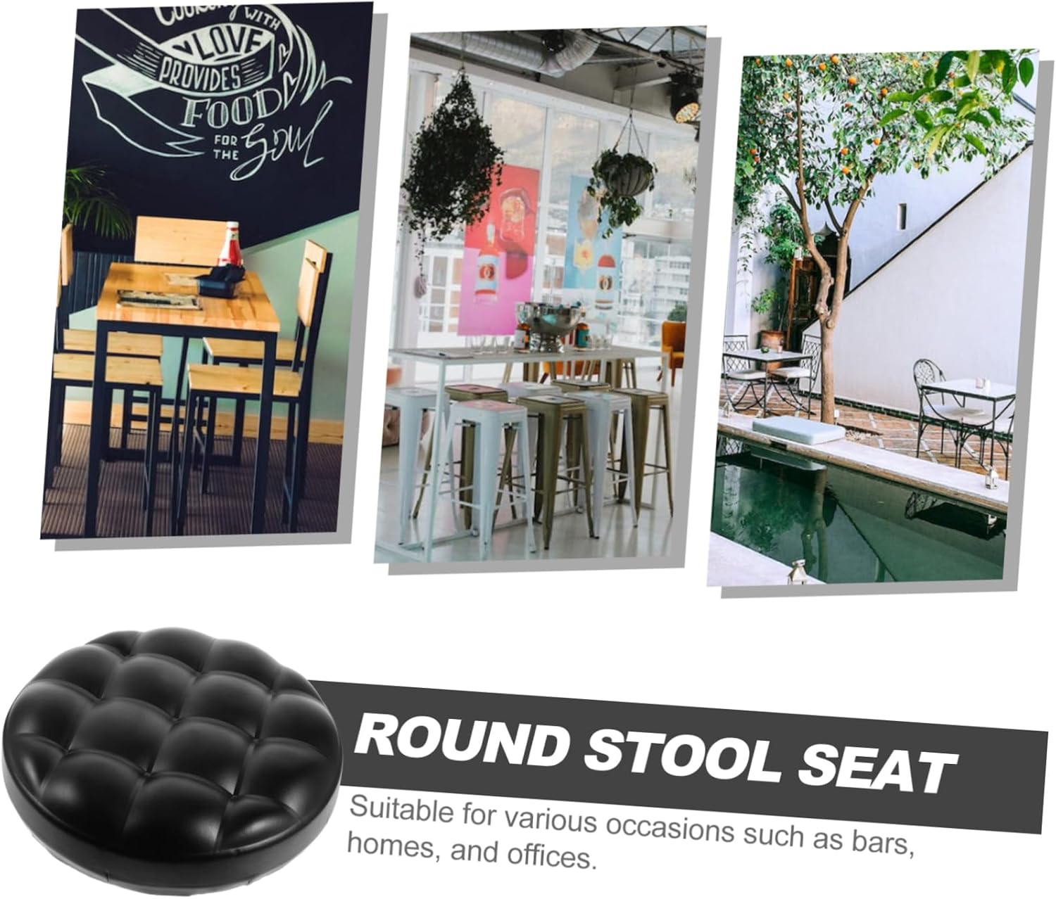 Round Pu Stool Seat Cushion N3998