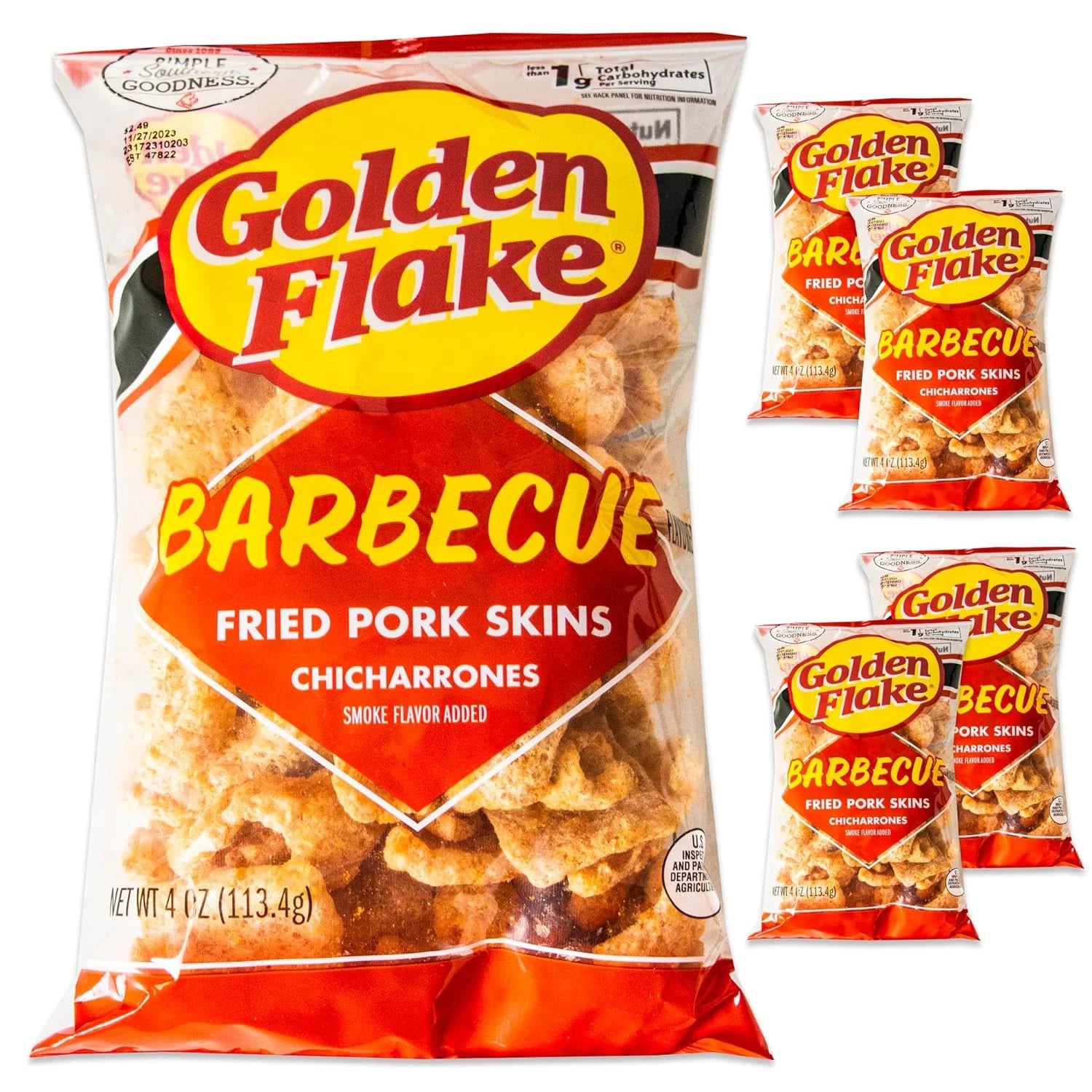 4 Oz Bags BBQ Pork Rinds X225
