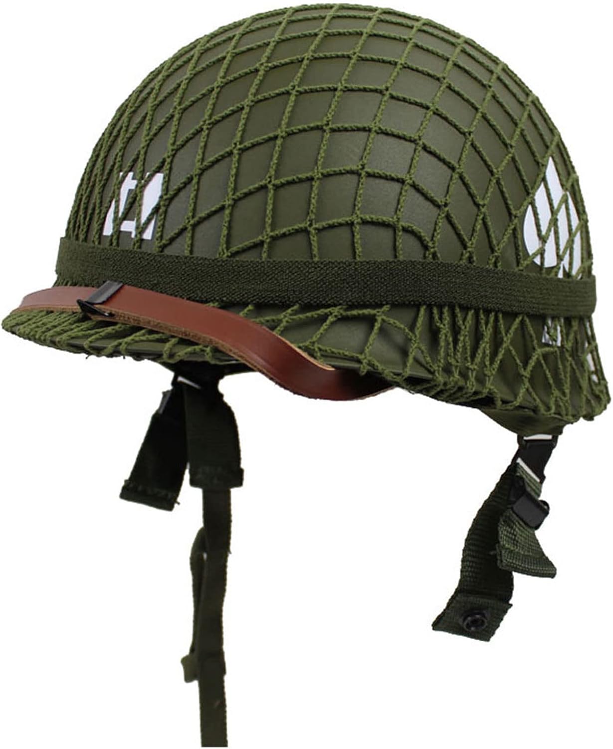 M1 Replica Helmet with Net Canvas Chin Strap T63929