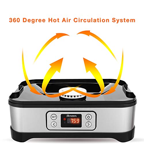 Food Dehydrator Machine with 8 Trays, 400W Digital Timer and Temperature Control, BPA Free J897