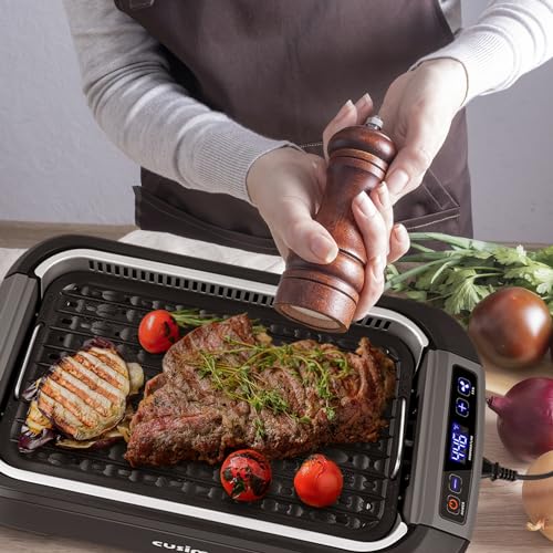 1500W Smokeless Indoor Grill with Lid, Non-stick Removable Grill Plate S45229