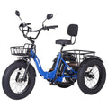 750W 48V13Ah 20"x4.0" Aluminum Folding Fat Tire 3 Wheel Electric Trike X2756