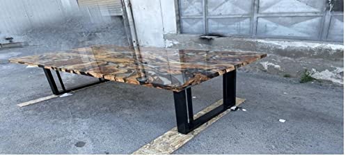 LARGE EPOXY TABLE, Resin Dining Table, Wood Epoxy Coffee Table (28.5 x 72 x 36inches) X823