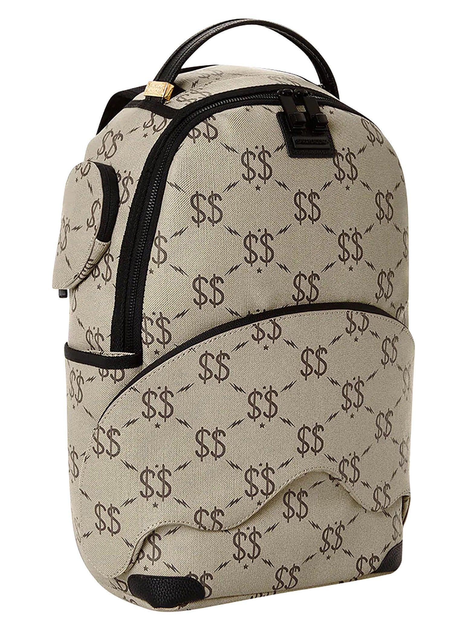 Beige Black Backpack K373813