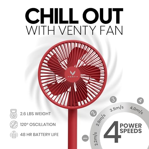 Portable Battery Operated Fan with LED Lighting and Remote Control (Black with Case) D553