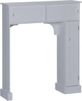 Gray Freestanding Over The Toilet Bathroom Cabinet with Adjustable Shelves T675163