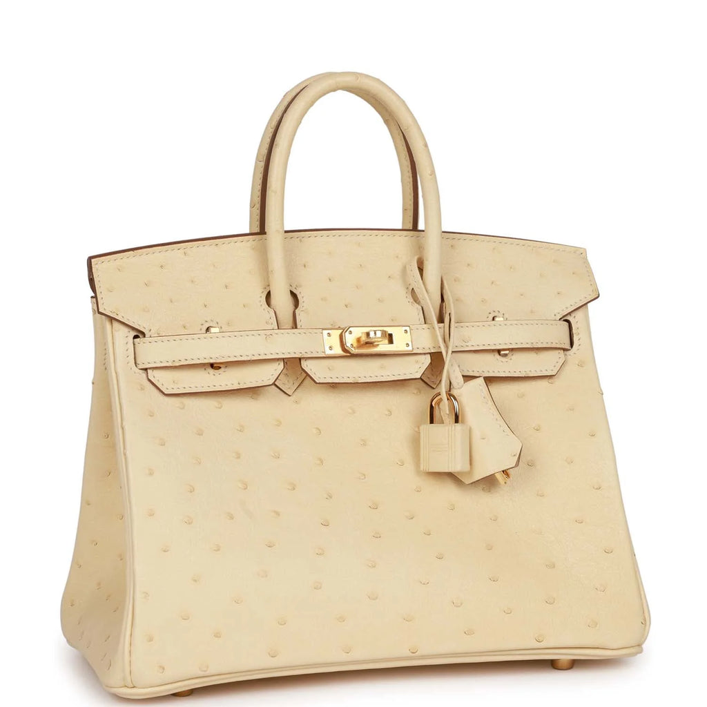 Vanille Ostrich Boreal Gold Hardware Birkin 25 H705