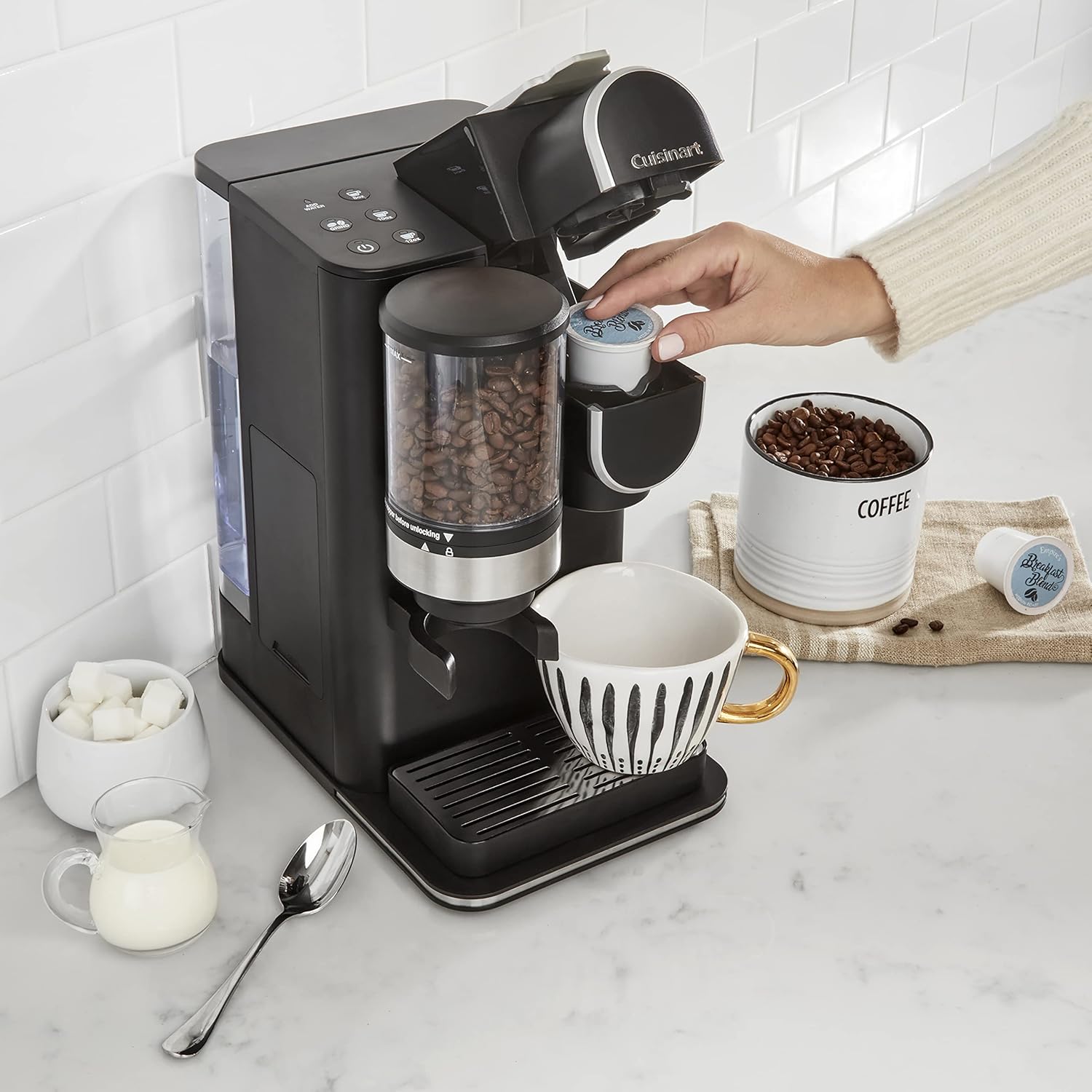 Black Conical Burr Grind & Brew Single-Serve Coffeemaker K20055