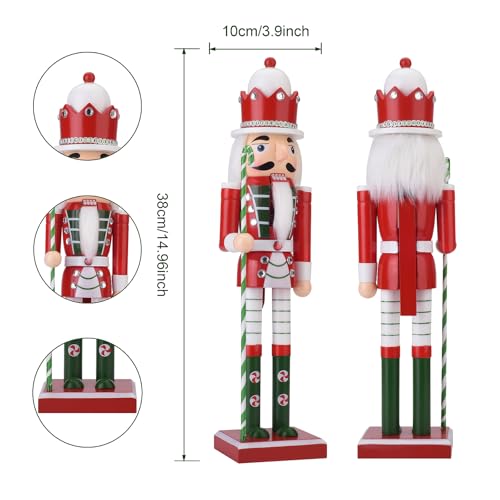 15 Inch Wooden Nutcracker Figure (Green) X92117
