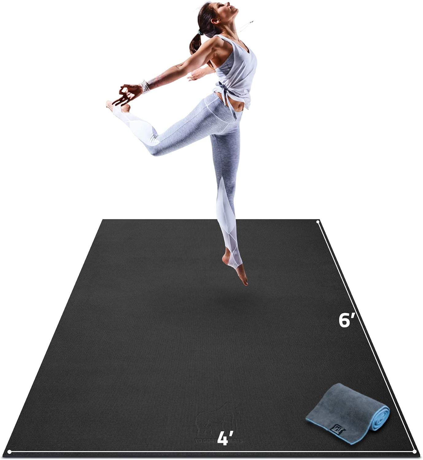 Large 6' x 4' x 8mm Non-Slip Yoga Mat N665