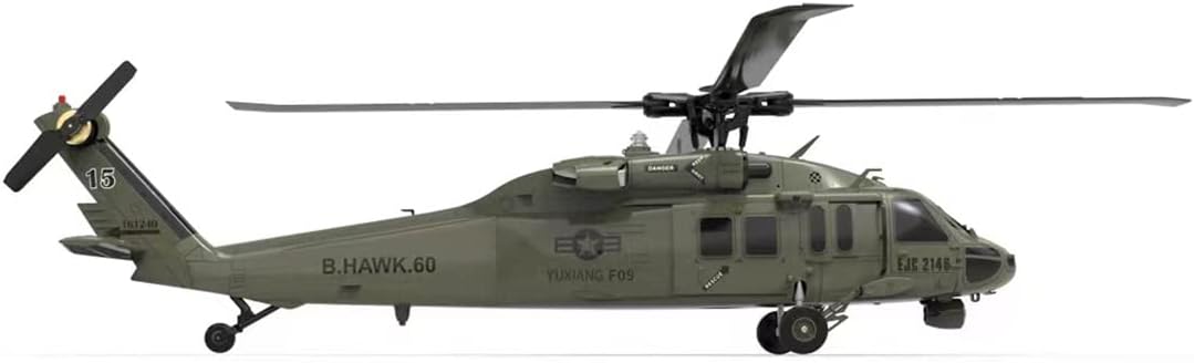 2.4G 6CH Brushless Direct Drive Remote Control Military Helicopter H393705