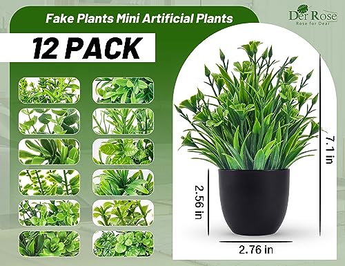 4 Packs Artificial Plants in Black Pot K1783