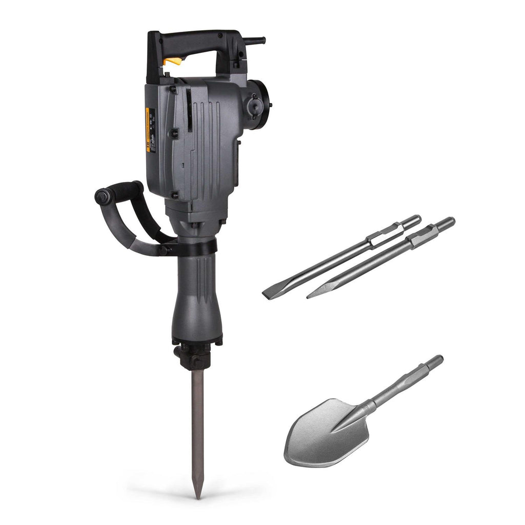 11 Amp 31 lbs. Demolition Jack Hammer with Point, Flat and Spade Chisels K8671