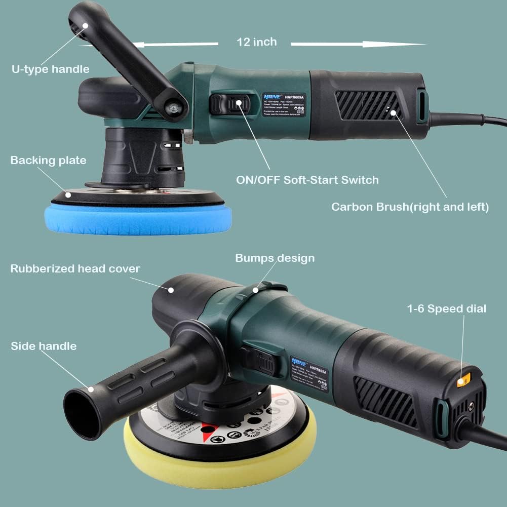 6 inch 750W Random Orbital Polisher Buffer with 6 Variable Speed Z440