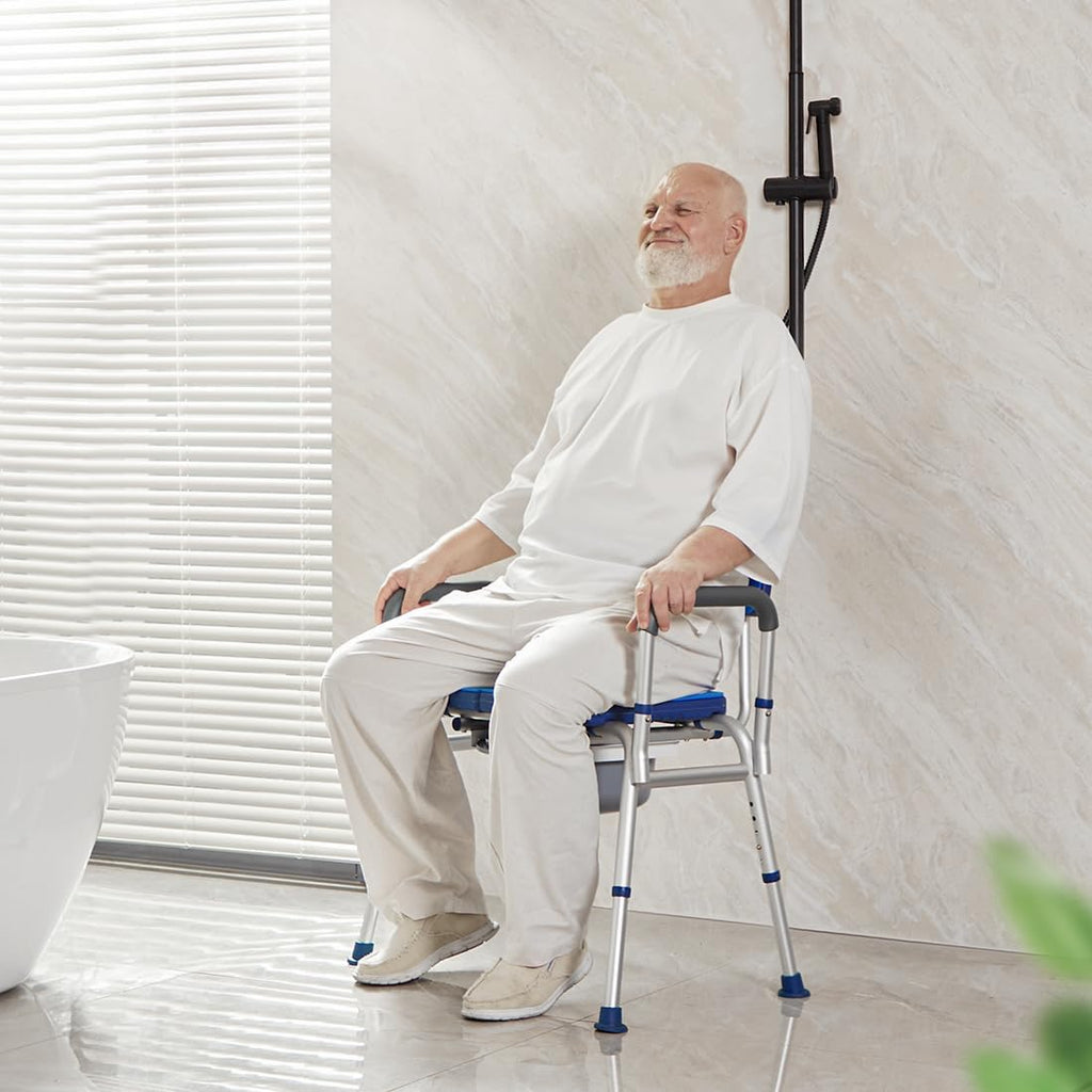 3 in 1 Bariatric Commode Chair with Extra Wide Seat Opening K93357