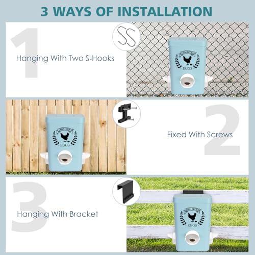 Chicken Feeder and Waterer Set (3 Gallon/26 Pounds) - Hanging Automatic No Waste Y48018