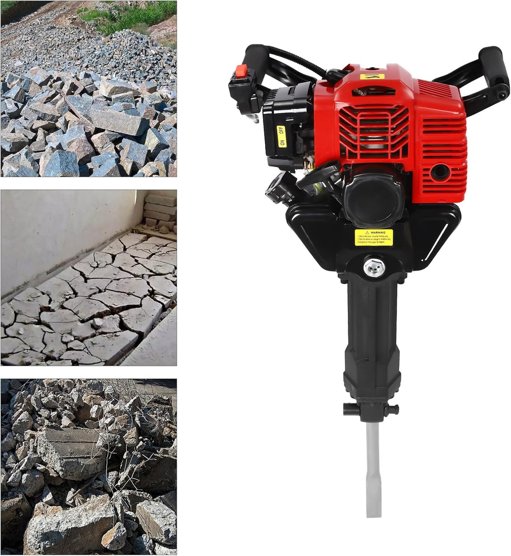 52CC 2 Stroke Gasoline Concrete Breaker with 2 Chisels L77602