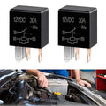2 PCS 5-pin Relay, 12V/24V 30A Automotive Relay L86650