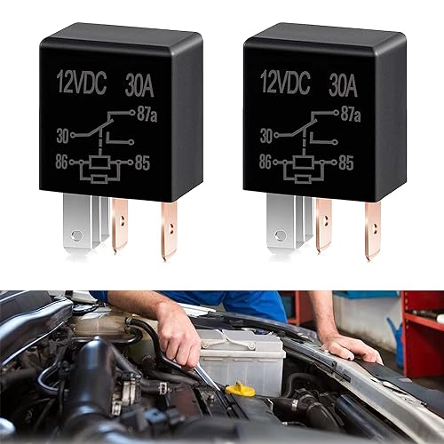 2 PCS 5-pin Relay, 12V/24V 30A Automotive Relay L86650