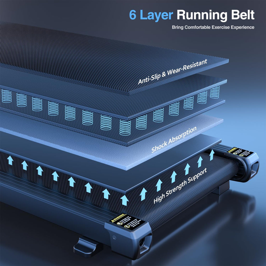 Walking Pad Under Desk Treadmill 2 in 1 Folding Treadmill with Remote Control LED Display L75218