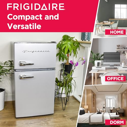 Compact Stainless Steel Top-Freezer Refrigerator, 3.2 cu ft Double Door Z50100