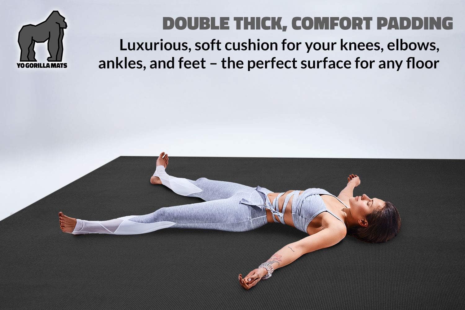Large 6' x 4' x 8mm Non-Slip Yoga Mat N665