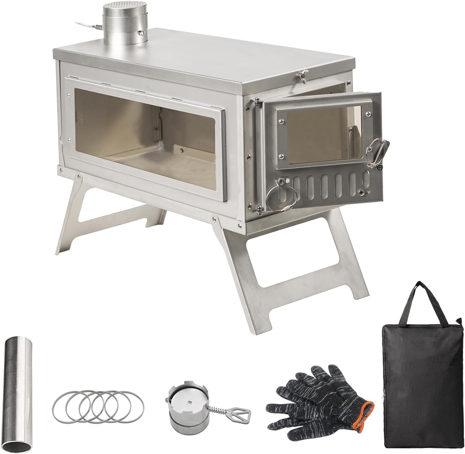 Stainless Steel Folding Wood Stove with Folding Pipe L6297