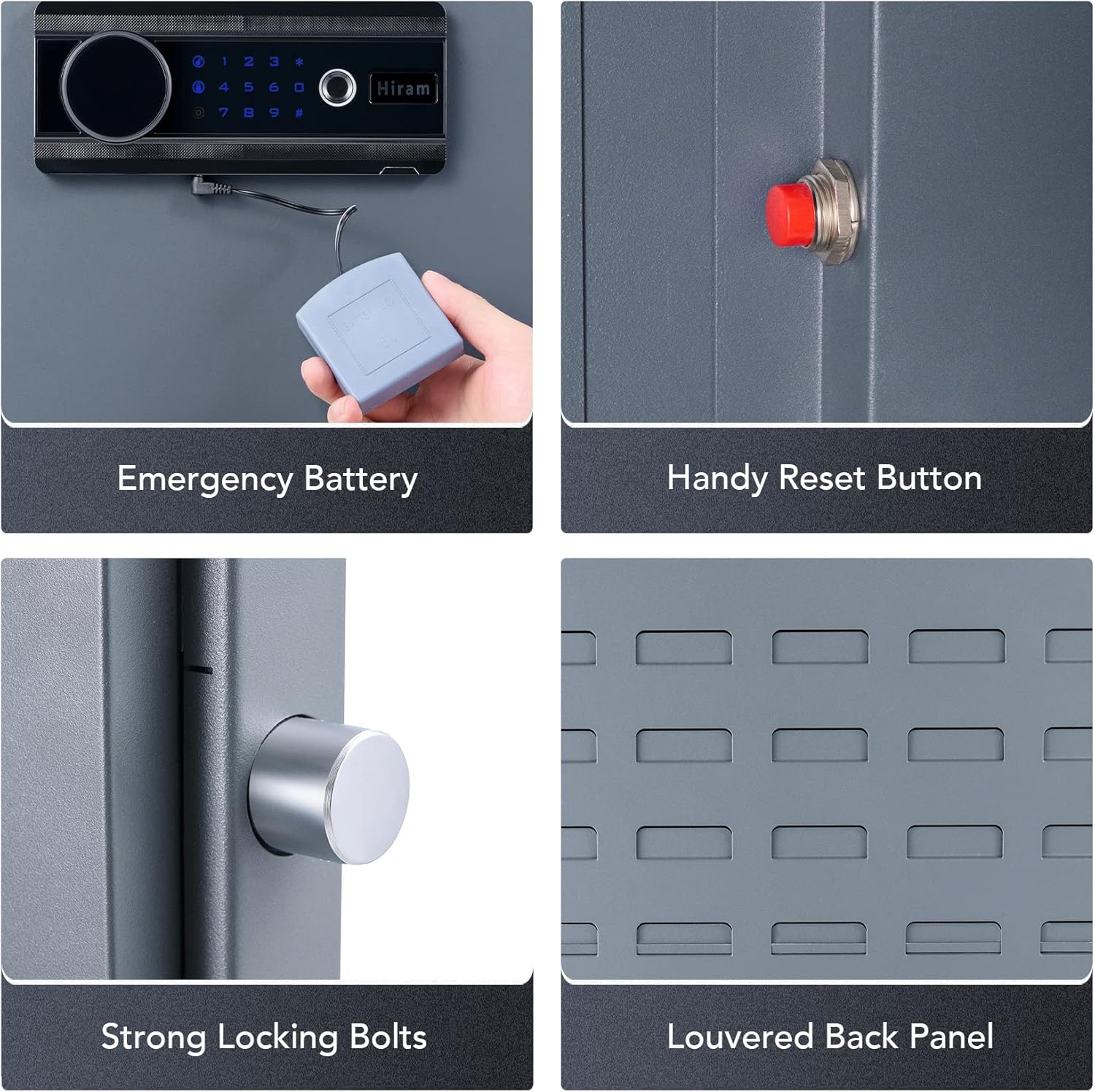 Large Gun Safe with Biometric Fingerprint Keypad Locks, 56*20*15 In W8284