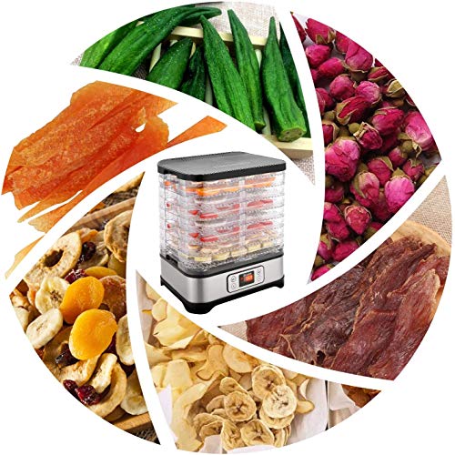 Food Dehydrator Machine with 8 Trays, 400W Digital Timer and Temperature Control, BPA Free J897