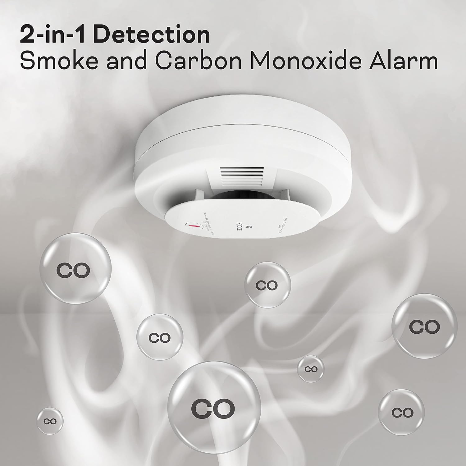 AA Battery Powered Smoke & Carbon Monoxide Detector, 1 Pack I633654