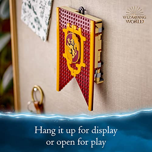 Lego Harry Potter Gryffindor House Banner Set 76409 With Building Elements, Toy, Wall Display, Fold Up Travel Toy, Collectible with 3 Minifigures G461