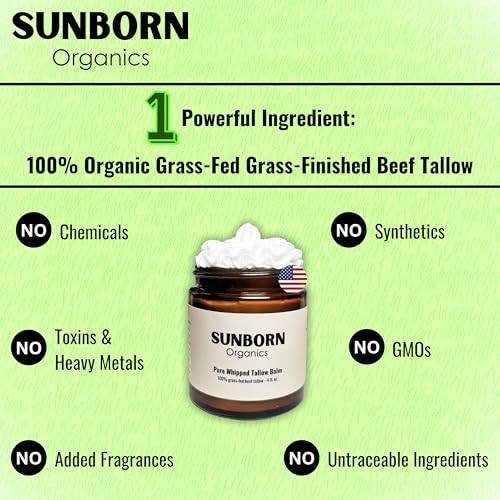 Unscented Organic Grass-Fed Beef Tallow Balm O343