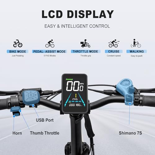 20'' Fat Tire Full Suspension Folding Electric Bike with 48V 20Ah Removable Battery G20053