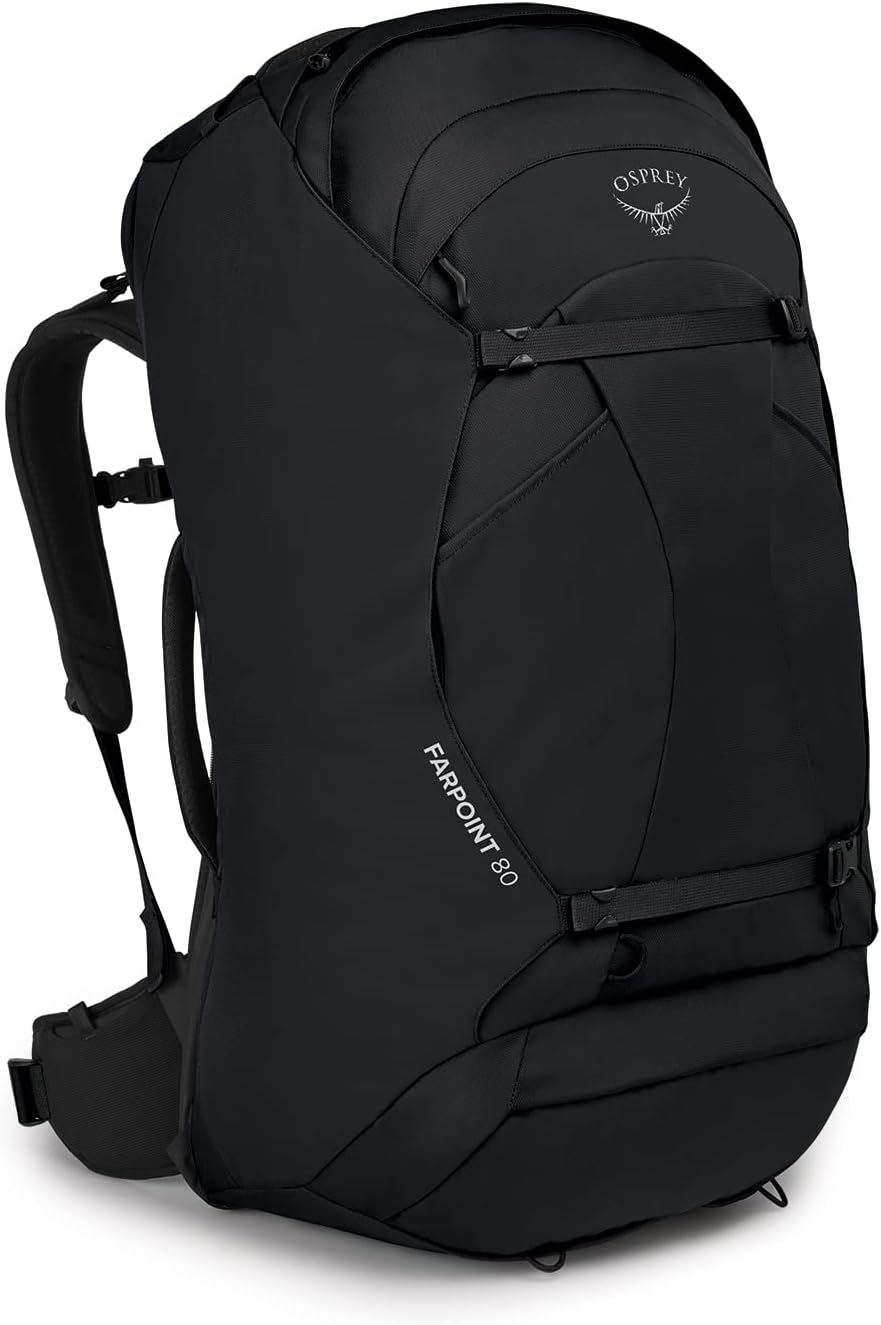 Black 80L Travel Backpack C9901