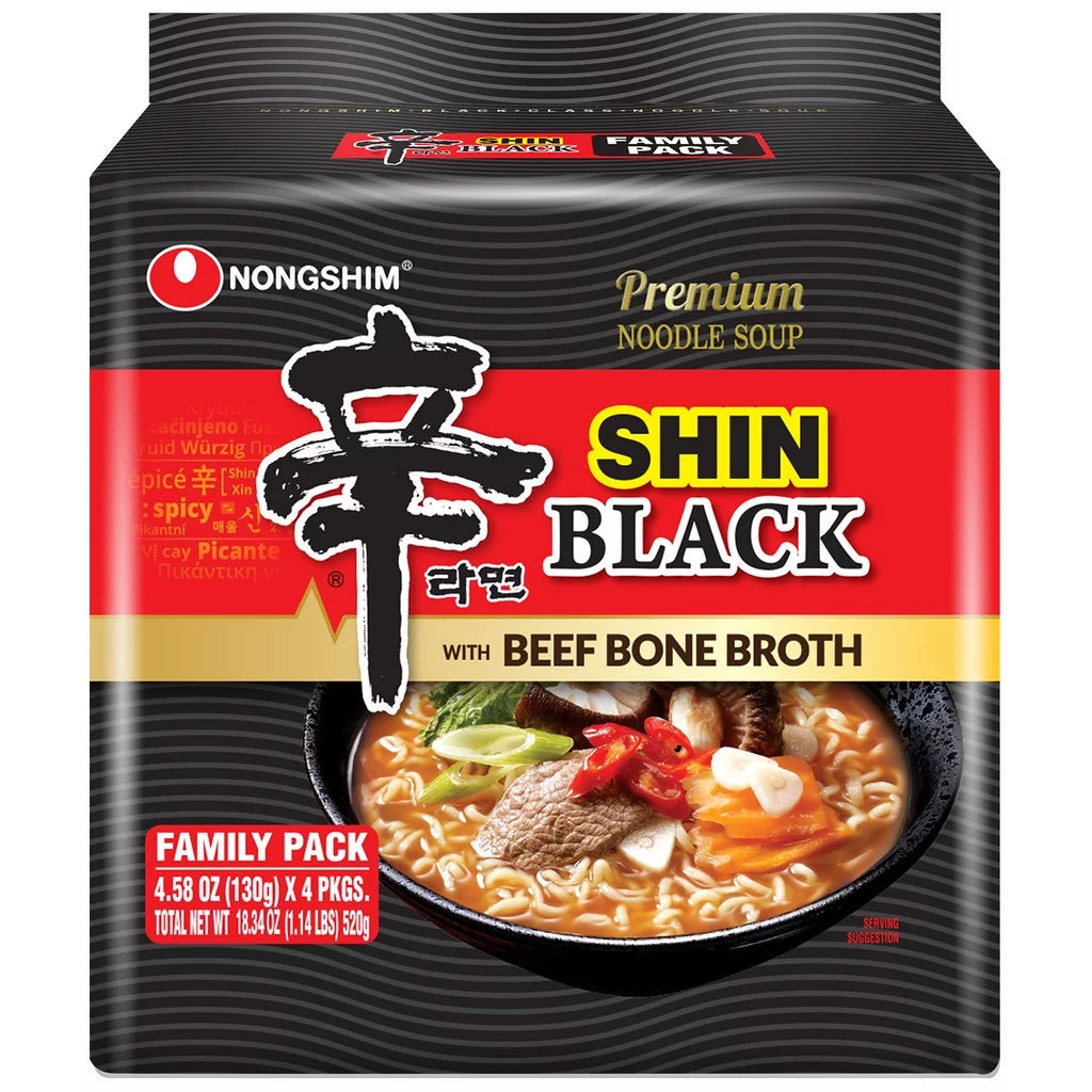 4.58oz X 4 Count Premium Spicy Beef & Bone Broth Ramen Noodle Soup Pack D47682