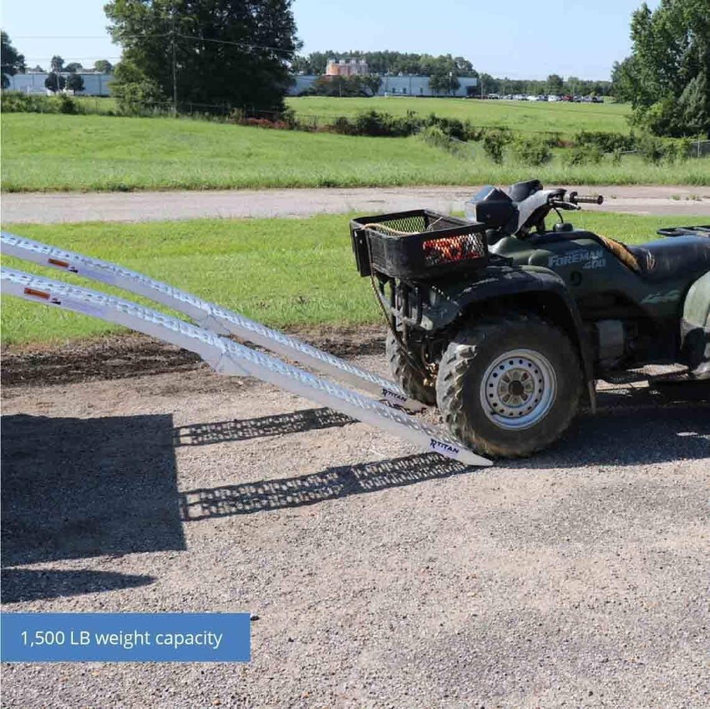 Aluminum Plate Top Ramp 7.5 Ft Pair 1,500 Capacity Loading Ramp C74920