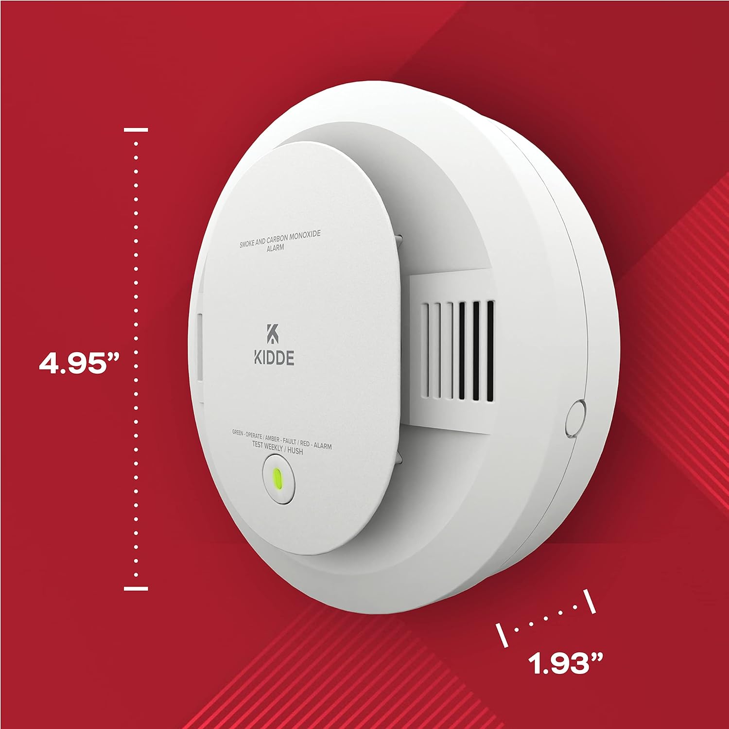 AA Battery Powered Smoke & Carbon Monoxide Detector, 1 Pack I633654