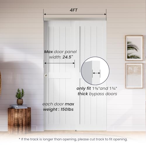 72" Bypass Sliding Door Hardware Kit for 2 Doors A877