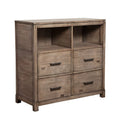 Gray Mahogany 4 Drawer TV Media Chest R82449