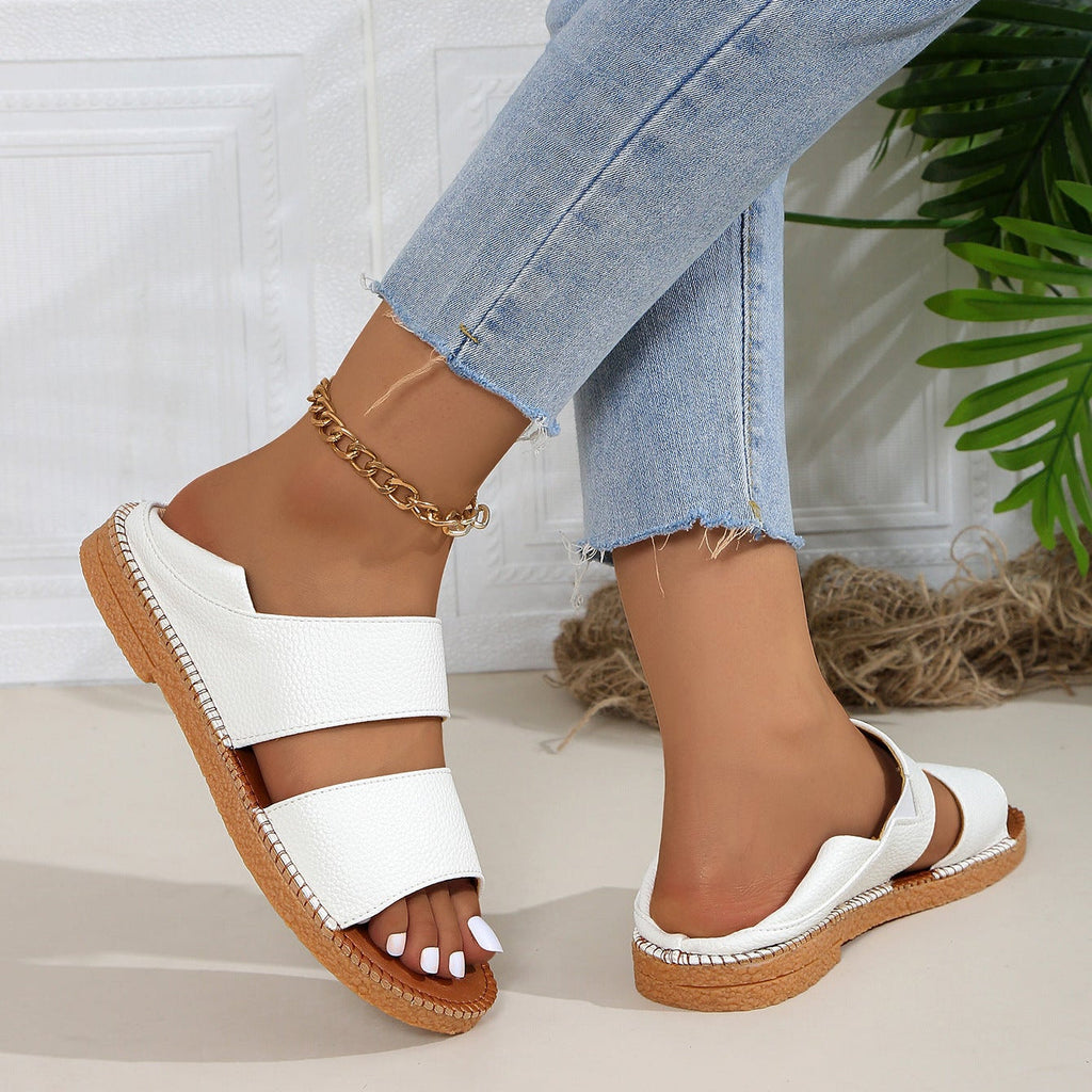 Women's Double Strap Platform Espadrille Sandals Comfortable Summer Shoes
