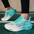 Women's Graffiti Lightning Chunky Platform Sneakers - Breathable Mesh Running Shoes