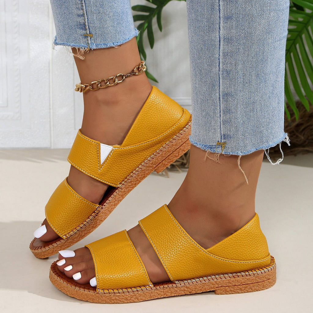 Women's Double Strap Platform Espadrille Sandals Comfortable Summer Shoes