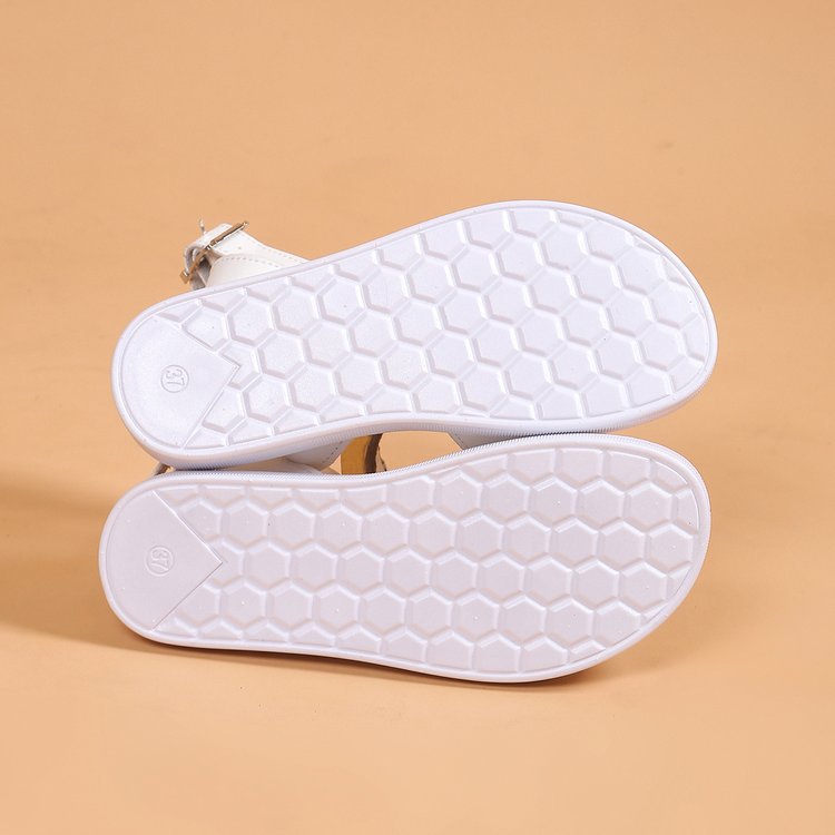 Women's Platform Criss-Cross Sandals with Ankle Buckle Strap – Chunky Sole Open Toe Flats