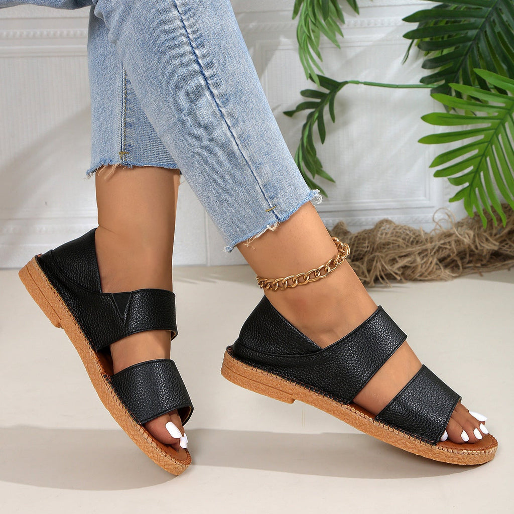Women's Double Strap Platform Espadrille Sandals Comfortable Summer Shoes