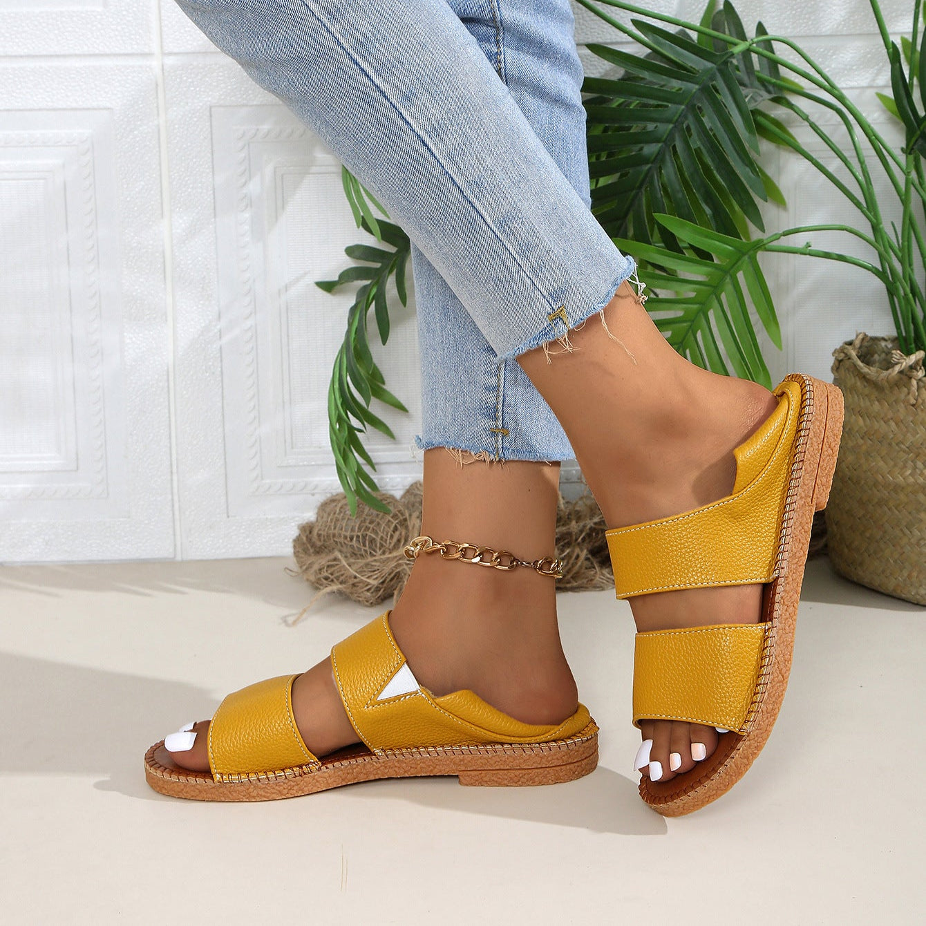 Women's Double Strap Platform Espadrille Sandals Comfortable Summer Shoes