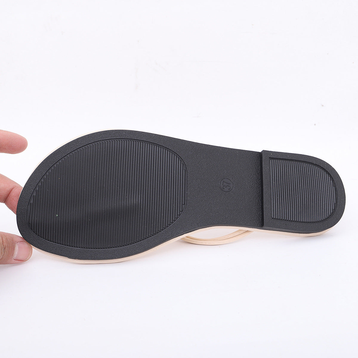 Women's Metallic Gold Disc Thong Flat Sandals – Comfortable Summer Flip Flops