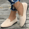 Women's Suede Slip-On Casual Flats – Pointed-Toe Walking Shoes